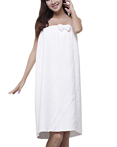 ZiXing Pareo de Bain Femme Serviette de Bain Robe Sarong Seche Spa Serviette a Sauna blanc OneSize