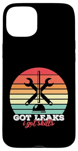 リークを手に入れました私はスキルを手に入れました面白いプラム面白い配管工ユーモアの修理 スマホケース iPhone 15 Plus 用