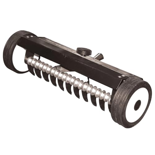 Arieggiatore areatore rastrello scarificatore regolabile con ruote. Taglio 53cm