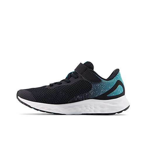 Image of New Balance Kid's Fresh Foam Arishi V4 Hook & Loop Running Shoe, Black /Virtual Blue /Phantom, 12 M Little Kid