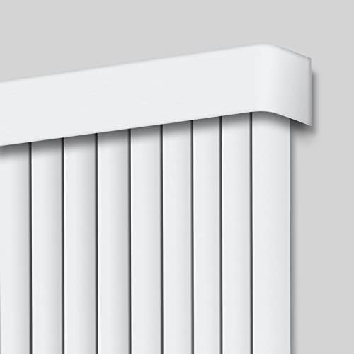 Cordless Vertical Window Blinds, White Blackout Fabric, Energy Saving UV Protection Noice Reduce for Sliding Glass Doors, Patio Doors