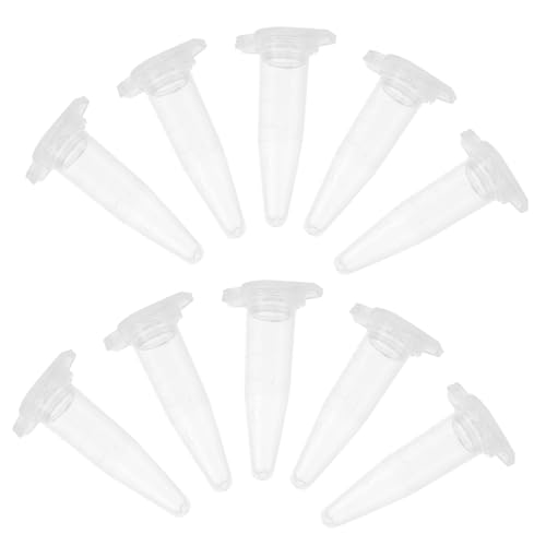 FUNOMOCYA 1000pcs Mini Centrifuge Test Tubes 0.5ml Plastic Vials for Lab Experiments Leak-Proof Caps