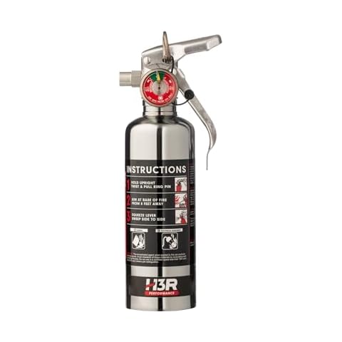 HalGuard PRO Halon Clean Agent Car Fire Extinguisher - 1.25 lb. Chrome (HP100C) Cover