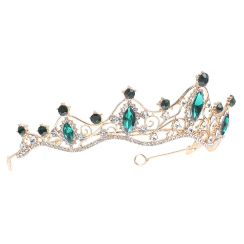 ASAKKURA Diadème de Mariage Baroque en Strass Couronne et Tiare Dorée, Accessoire de Tête pour Femmes et Filles, Bandeau Élégant pour Fête, Anniversaire...