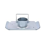 TOWKING 5000lbs Trailer Jack Foot Plate with Pin Base, Silver