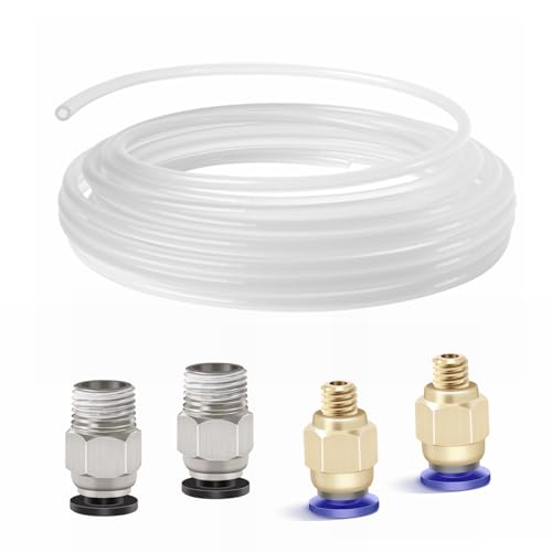 Manguera de PTFE, 4 metros Profesional para Impresora 3D, Tubo de Teflón PTFE de 4 mm, Accesorio de Manguera de Teflón de 4 metros para Extrusora de Impresora 3D, para Filamento de Impresora 3D de