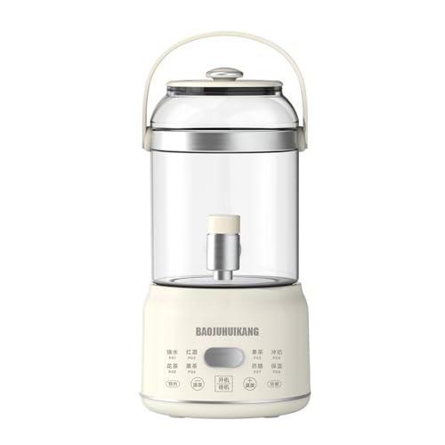 BAOJUHUIKANG Hervidor eléctrico de Alta Potencia de 800W, Tetera Multiusos, Calentador de Agua Caliente, Aislamiento Continuo de 24 Horas para té, café y Cocina (3L)