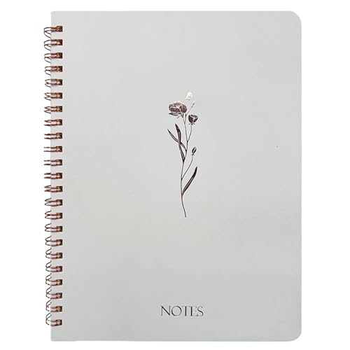 Twin-Wire Binding Notebook 160 Pages Wide Ruled Business Journal with Pocket Wirebound Memobook 8x6.5Inch Notepads