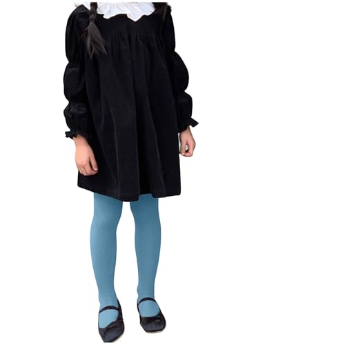 Baby Girls Stockings Stretchy Footed Tights Basic Solid Soft Ballet Dance School Uniform Pantyhose Leggings for 0-8 Years