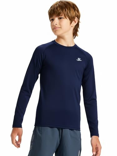 DEVOROPA Youth Boys Compression Shirt Long Sleeve Football Baseball Undershirt Quick Dry Sports Baselayer Crewneck - Image 3