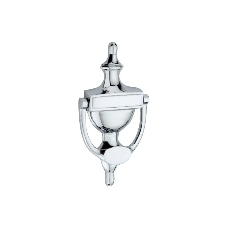 6" or 8" Victorian Solid Brass Urn Door Knockers - 6 Finishes (Polished Chrome, 6") — image 1