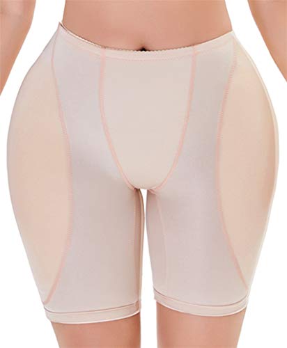 Women's Shapewear Briefs Padded Butt Lifter Shorts Shapewear Control Panties Tummy Control Thigh Slim Body Shaper Beige-Mid Waist XL