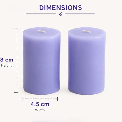 Image of AuraDecor Scented Pillar Candles Set of 2 | 25 Hours Burn Time | Essential Oil | Smokeless & Long Clear Burn | Paraffin Wax | Aromatherapy Candles for Home Decor, Relaxation & Gifting (Coastal Calm)