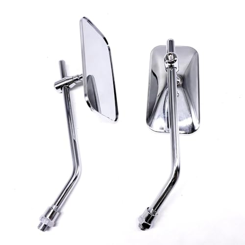 Espejos moto rectangulares para rutas urbanas y viajes retrovisores de aluminio 10mm