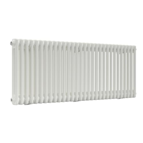 Lux Heat White Horizontal 2 Column Traditional Radiator 500mm (H) x 1370mm (W)