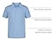 Nautica Boys' School Uniform Short Sleeve Polo Shirt, Button Closure, Moisture Wicking Performance Material, Light Blue, 14-16 Husky