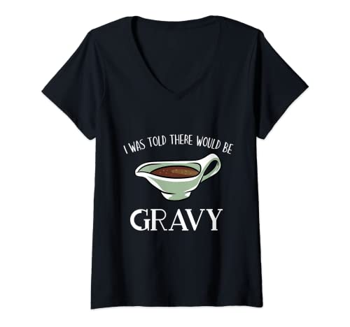 Femme Tenue de Thanksgiving pour l'automne - Nutrition - Love Gravy T-Shirt avec Col en V