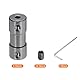 QUARKZMAN Wellenkupplung Verbinder mit Bohrung von 3mm-3mm Länge 25mm φ 10mm 6 Pcs Wellenkupplungen M3 Aluminiumlegierung Starre Kupplung für Motorzubehör 3D-Drucker DIY-Roboter Titanfarbe