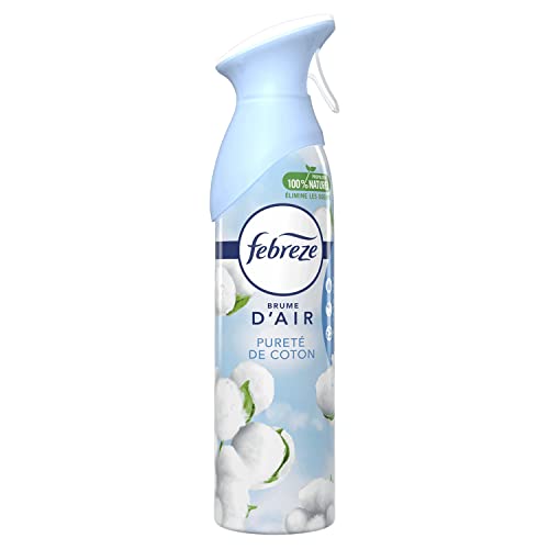 Febreze Pureté De Coton Aérosol Désodorisant 300 ml, Élimine Les Odeurs Et Laisse Un Parfum Frais Dans Votre Voiture Ou Maison Cover