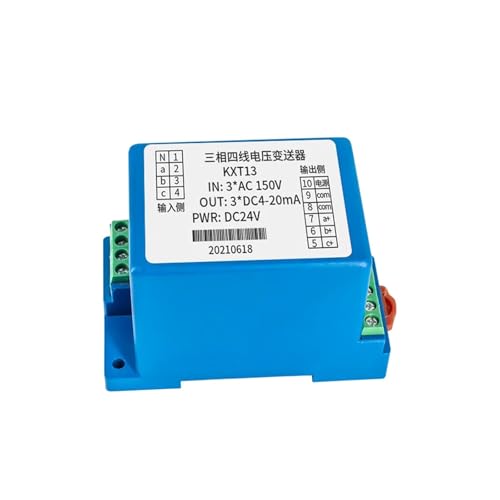 Transmetteur de tension CA input 0-20V sortie 4-20mA boîtier rail DIN - 4