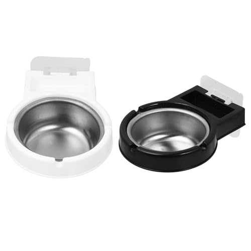 HOMOCONO Cenicero de Pared en Acero Inoxidable Resistente al Agua y Calor, 2 Piezas Extraíbles para Baño y Oficina Funcionalidad Antihumo y Diseño Colgante
