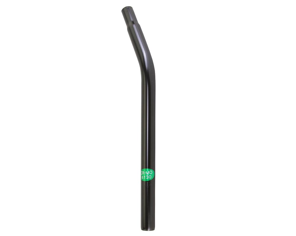 ALTALINE Bicycle Chromoly Black Lay-Back 25.4mm Seatpost 400mm Long Without Support