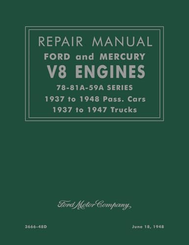 1937-1948 Ford And Mercury V8 Engines Repair Manual By Detroit Iron