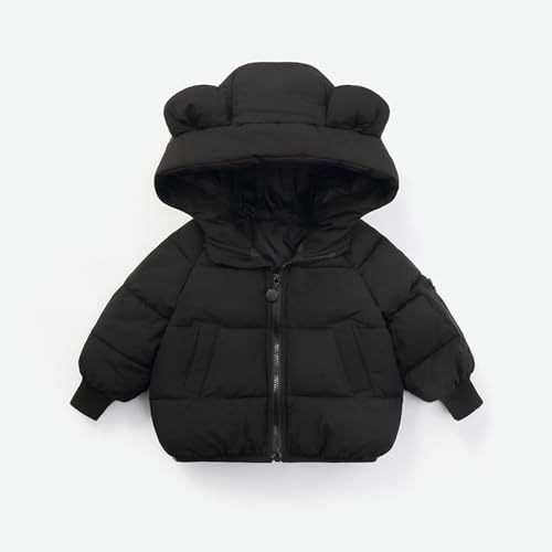 Winter Warm Puffer Jacket for Girls Boys Cute Ear Hood Zip Up Windproof Down Coat Toddler Casual Outdoor Outerwear4