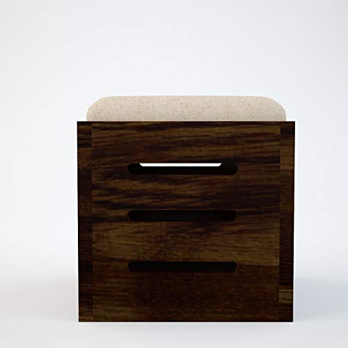 Image of Jangid Handicraft Solid Sheesham Wood Coffee Table with 4 Stool | Square Sofa Centre Table with Stool | Tea Center Table with 4 Stools for Living Room | Patio Teapoy Table with Four Puffy,Brown