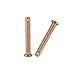 10 Pieces Carbon Steel Single Hole Clevis Pin with R Shaped Spring Cotter Pin Flat Head Single Hole Clevis Pins M8 Clevis Pin for Mower Tractor Fastener Hardware, 6mm x 45mm