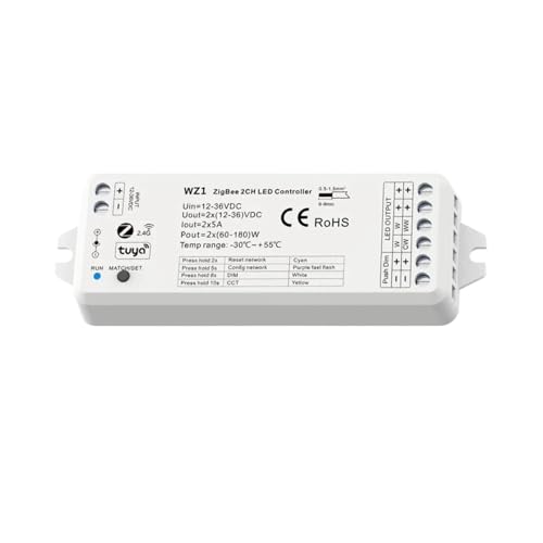 LED  2-in-1 WW CW CCT Rg[[ 12V 24V 36V DC 2.4G CX[gXCb` WZ1 Alexa (1PCS WZ1)