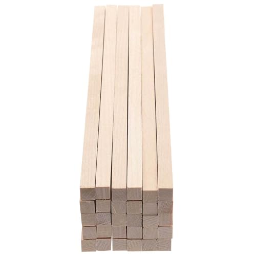 GARVALON Varillas de Madera Cuadradas sin Terminar 10X10 MM 30 CM 30 Piezas para Manualidades Palitos de Madera para Tacos y Bricolaje Accesorios para Proyectos de Artesanía y