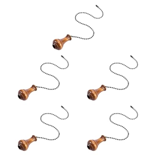 Folpus 5 Extensiones de Cadena para Ventilador de Techo con Bola de Cuentas para Interruptor de Lámpara de Noche, Type C, Individual