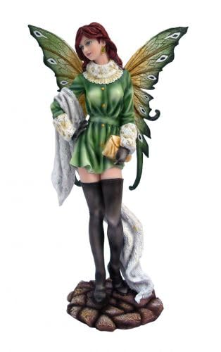 Festive Green Fairy Resin Figurine, Standing, 31 cm