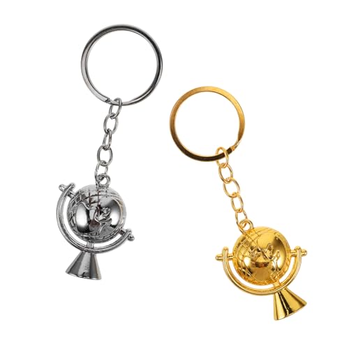Totority Globe Keychain Set Unique Keychains World Map Design for Birthday Party Favors Car Keys Decorative Accessory