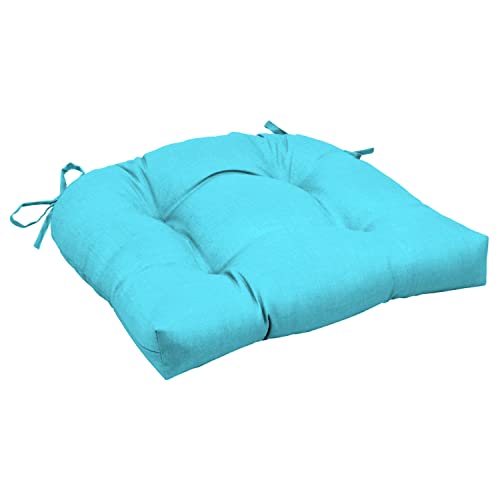 Image of Arden Selections Rocking Chair Cushion, 21 x 21, Rain-Proof, Fade Resistant, Cushion for Rocking and Outdoor Chairs 18 x 20, Pool Blue Leala (Pack of 4)