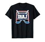 Este diseño deportivo de hockey con red, palos, disco es perfecto para niños, hombres con nombre Iraj cuyo juego favorito es el hockey. Para niños que juegan como guardián de objetivos, defensa, posiciones de extremo, padres que muestran apoyo en juegos de práctica después de la escuela en los partidos.