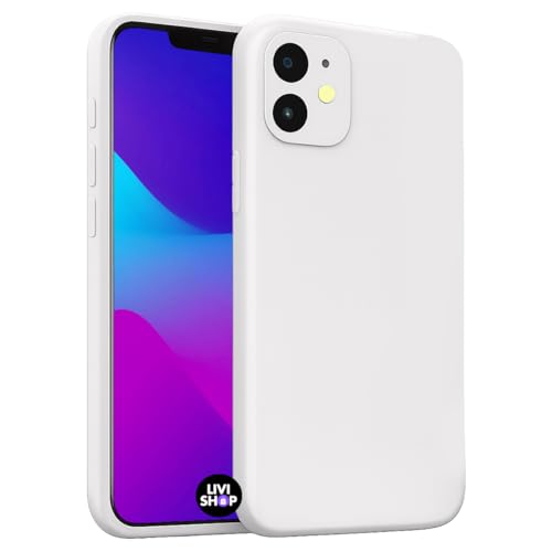 Capa Case Capinha Para iPhone 11 Silicone Com Bordas Elevadas Aveludada Forro Premium (BRANCO)