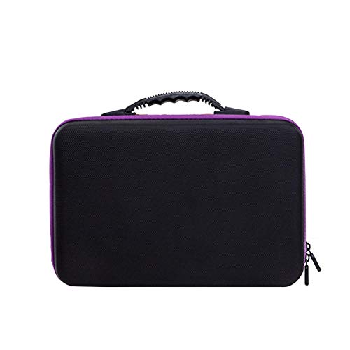 TGUS Boîte d'huiles essentielles Portable à 60 Compartiments, Boîte de Rangement Support d'huiles essentielles Portable résistant Rayures, pour Maison Voyages(Purple,Size:15ml)