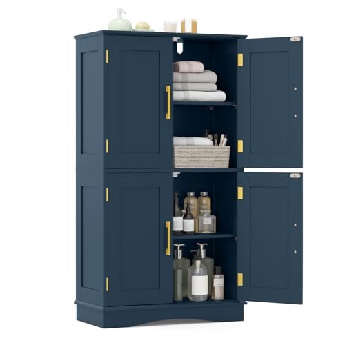 Tangkula Bathroom Floor Storage Cabinet, 43.5