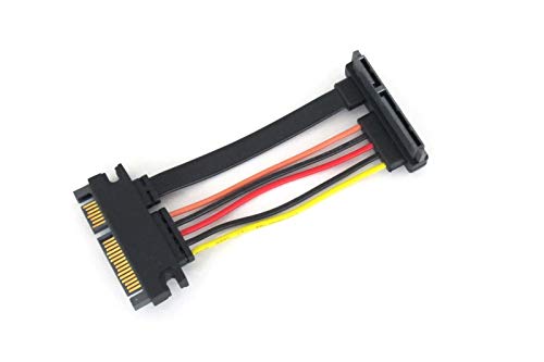 Cable Extensión SATA III 22 Pin Ángulo Derecho 60 mm miniatura 2