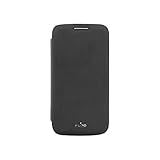 Color: Negro. Puro Booklet Wallet - Funda de piel ecológica para Samsung Galaxy S4 Mini, negro