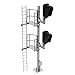 HO Scale Signal Hooded Modern [Double Head-Left]