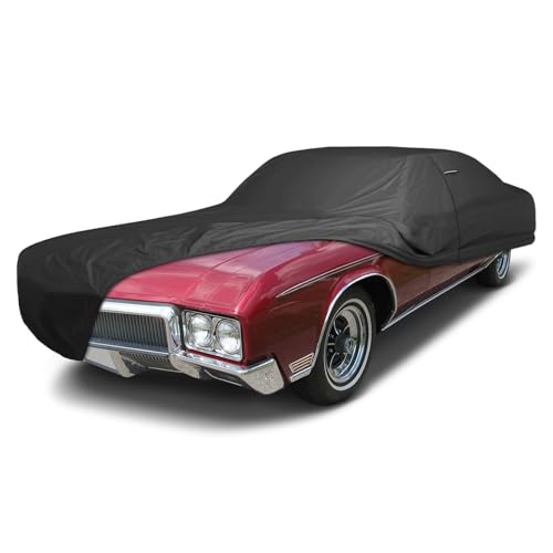Image of iCarCover Premium Custom Car Cover for 1966-1970 Buick Riviera Heavy Duty Waterproof All Weather Rain Snow UV Sun Protector Custom Fit Full Exterior Indoor Outdoor Protection Car Cover (Black)