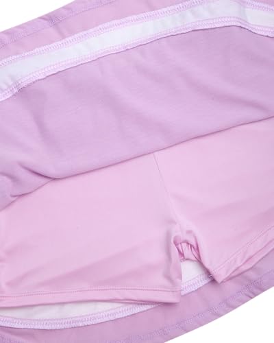 Image of RBX Girls Skirt Set - 2 Piece Lightweight Ribbed Polo Shirt and Stretch Performance High Waist Athletic Skorts for Girls
