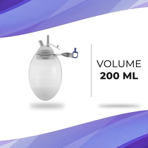 Image of AMZ Medical Supply Wound Drainage Bulb 200 ML. Oval Shape Silicone Bulb Evacuator Medical Suction. Surgical Drainage Bulb. Needle-Free Wound Drainage Reservoir for Closed Wound.