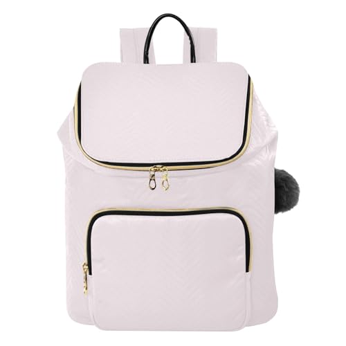 Sac à dos pour femme antivol couleur lavande aux finitions soignées avec pompon