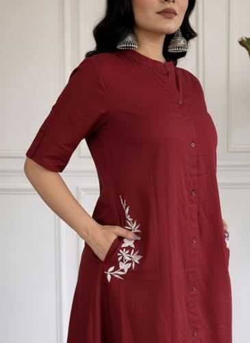 Image of MITZO Cotton Straight Kurta with Palazzo | Co-Ord Set for Women | Stylish Kurta Set for Women | Party & Casual Wear Kurti Set