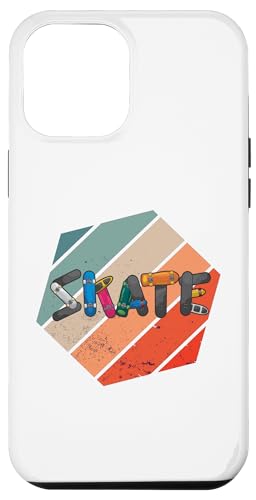 Carcasa para iPhone 13 Pro Max Skater Skateboarding Diseño skatelife skatepark letras