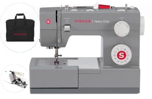 Singer Heavy Duty 4432 con bolsa para amapolas y prensatelas para coser, Acero inoxidable